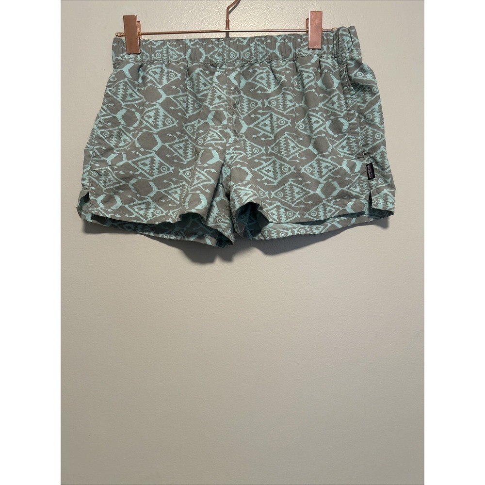 Patagonia Women's Baggies Shorts Fish Aztec Size Medium